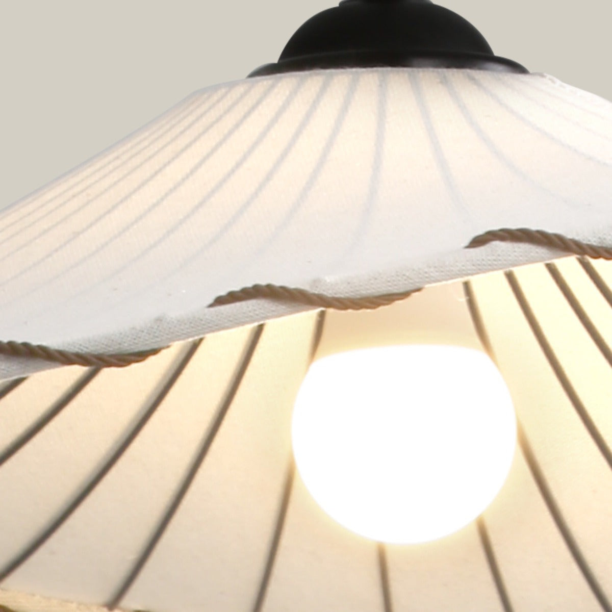 Ritta lampă suspendată decorativă LED Boho din textil galben pentru cameră de dormit sau restaurant