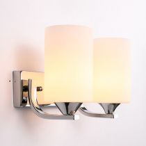 Tiffany Minimalism Cylindrical metal sticlă Art oglindă aplică de perete, negru/crom