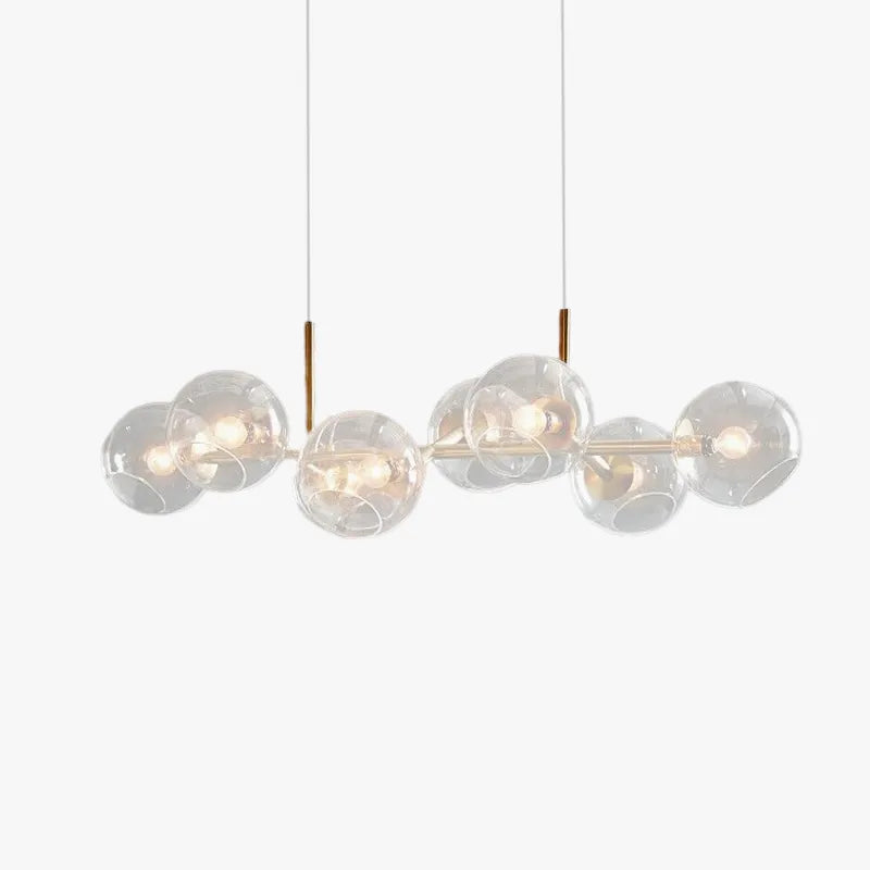 Valentina modern sticlă glob Bubble lampă suspendată corp negru/aur