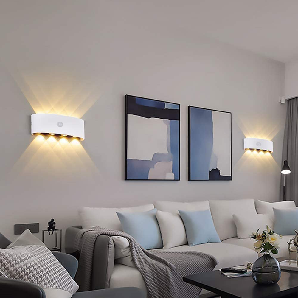 Ray modern Simplu metal/ Fixtures Up And Down LED Light aplică de perete, negru/alb