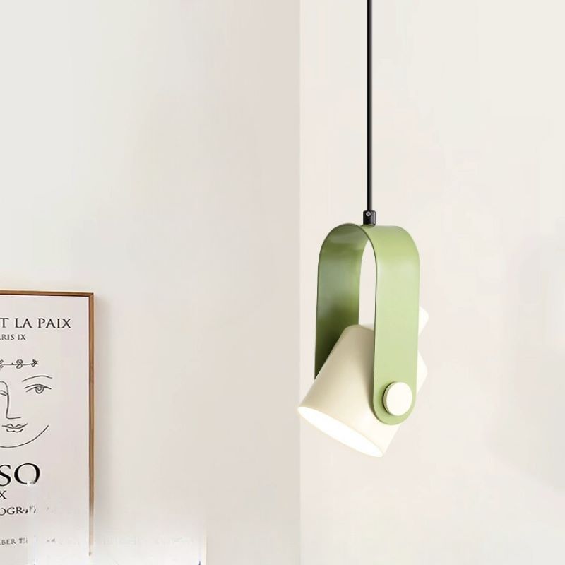 Valentina lampă suspendată albă și verde și neagră din metal, modernă, LED, pentru dormitor