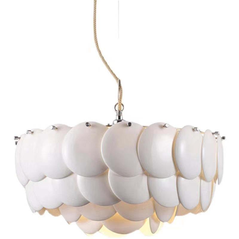 Arisha alb Art Deco candelabru, Ceramic Leaf & metal
