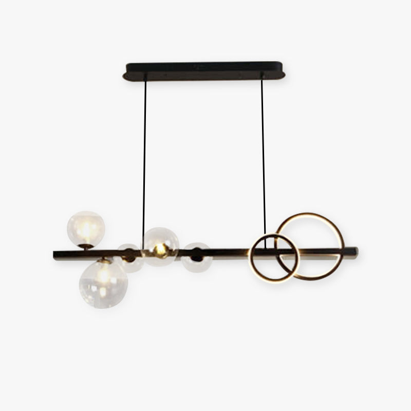 Arisha lampă suspendată Bubble Circle modern negru/Aur, dormitor