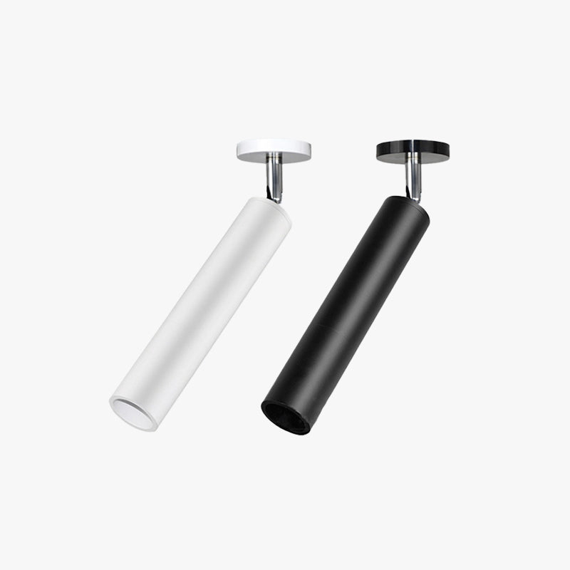 Aria modern Long Tube Spotlight, metal, negru/alb