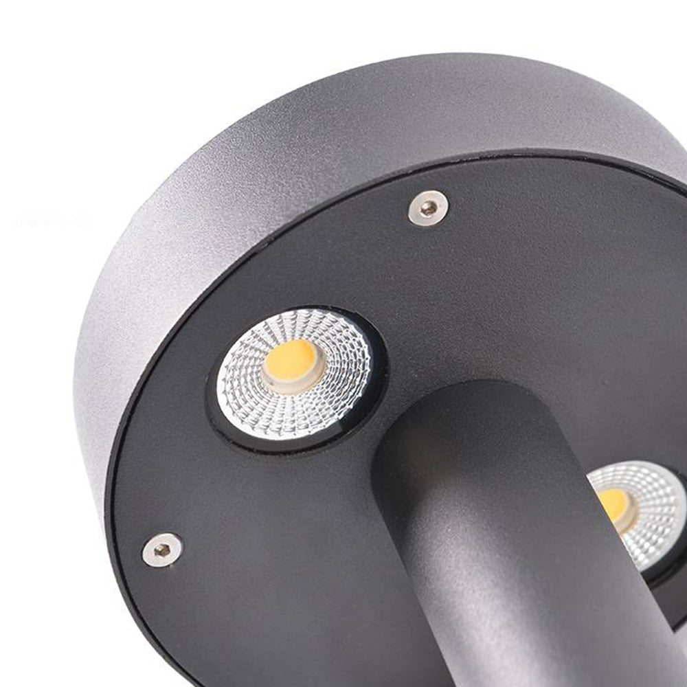 Ray lampă de drum pentru exterior modernă, metalică, în formă de disc zburător, negru