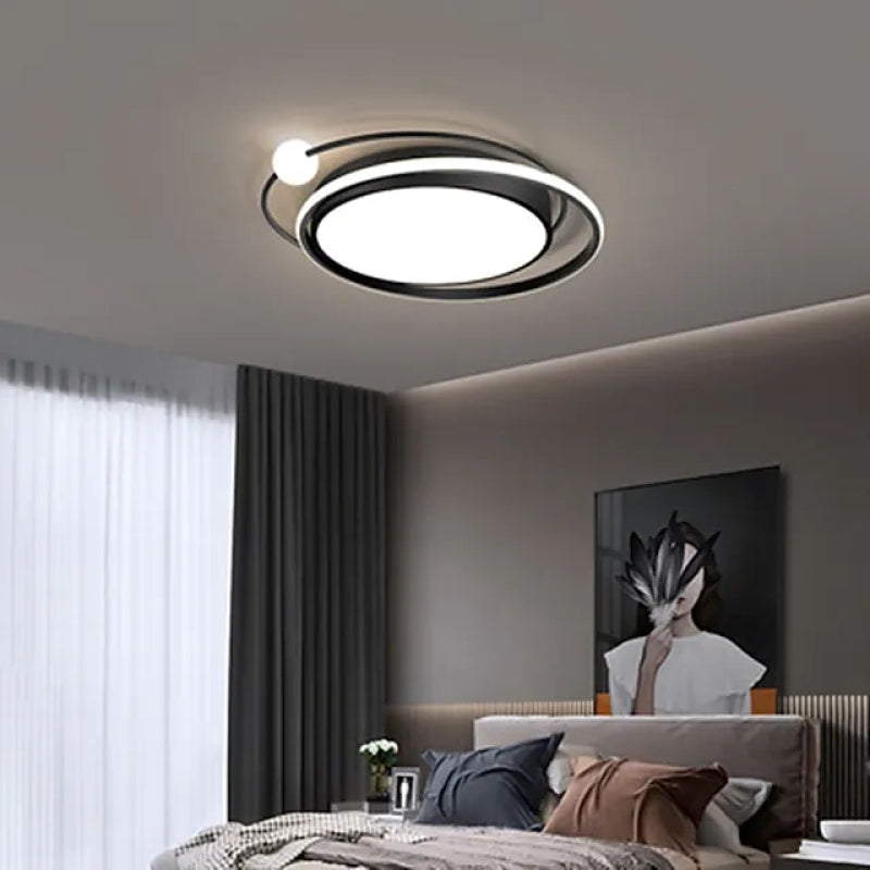 Arisha plafonieră aplicată modern Multi Orbit, negru/auriu