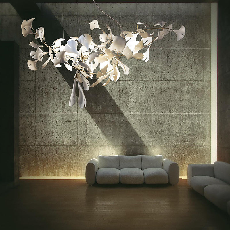 Olivia candelabru  de lux Ceramic Mare pentru hol, Gingko leaf, living, pentru foaier