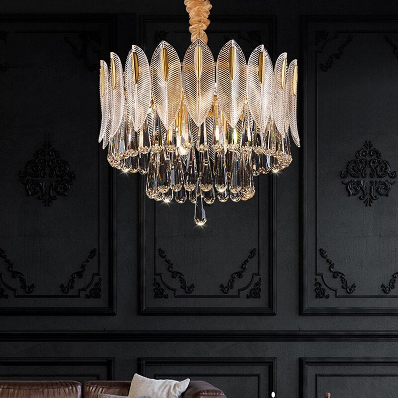 Arisha de lux Feather cristal candelabru, living