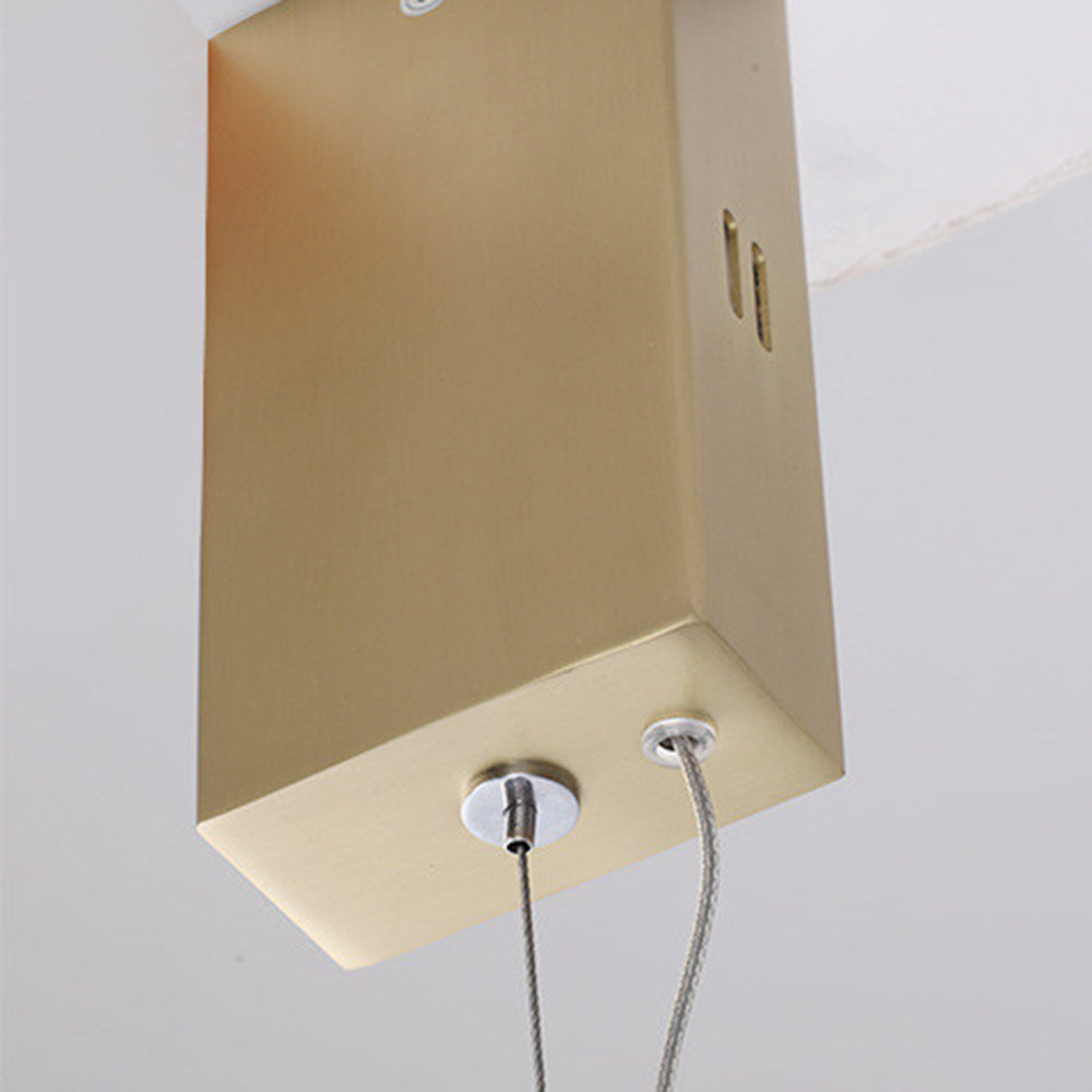 Arisha LED Linear minimalist val cu finisaj în formă de frunză aurie - lampă suspendată