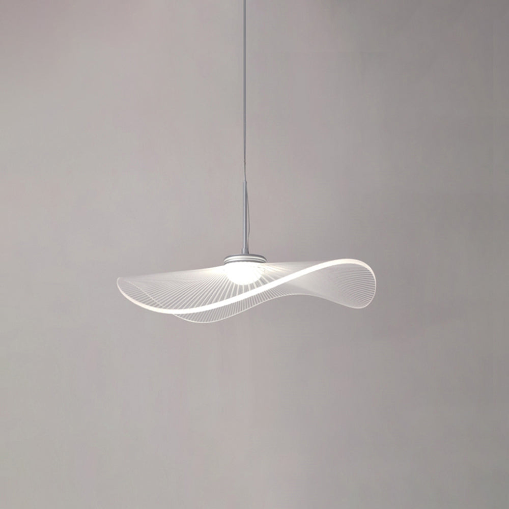 Arisha lampă suspendată designer în formă de frunză de lotus din metal, alb