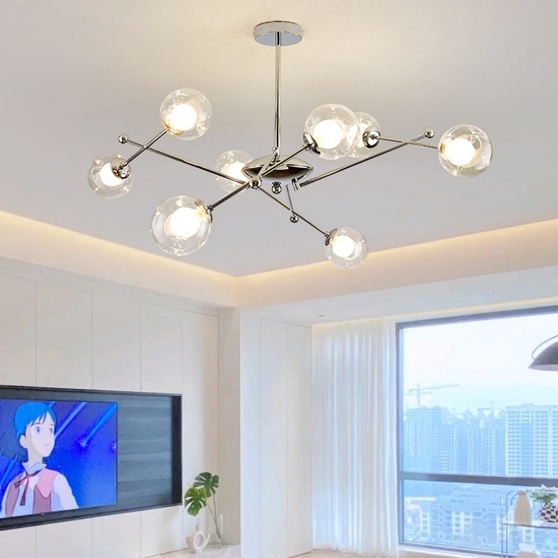 Valentina modern LED candelabru Crom sticlă living/dormitor