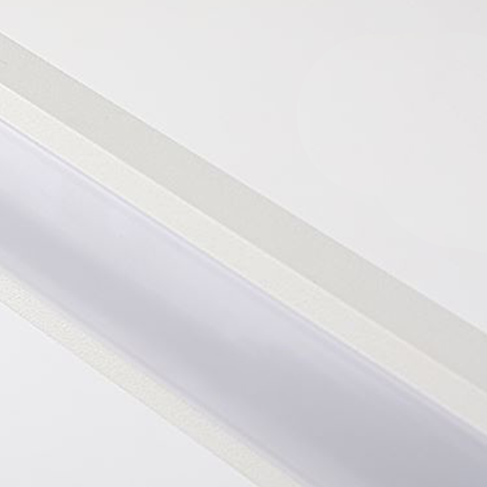 Arisha aplică de perete cu față din oglindă, frontal Nordic LinearMetal, alb