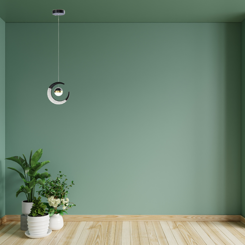 Arisha lampă suspendată LED modernă Starry, negru/Aur