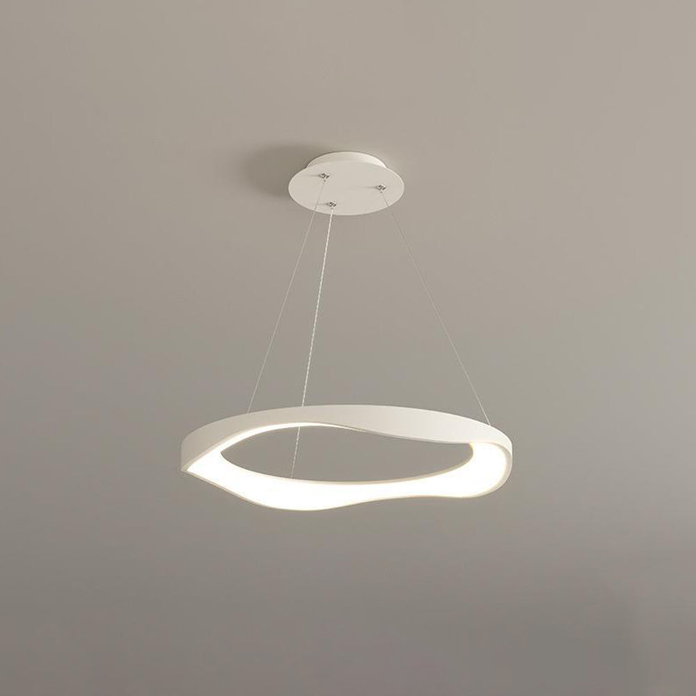 Arisha lampă suspendată Rond modern, negru/alb, Sufragerie