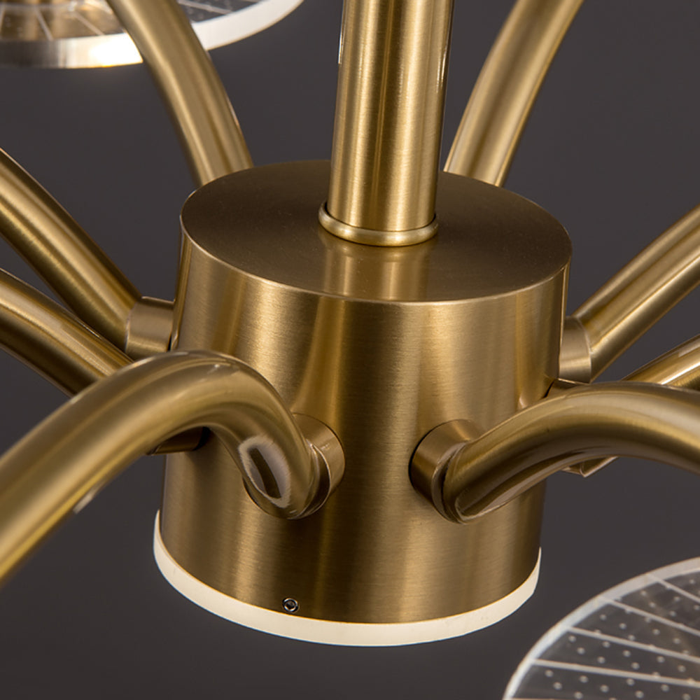 Arisha Art Deco candelabru metal/ auriu