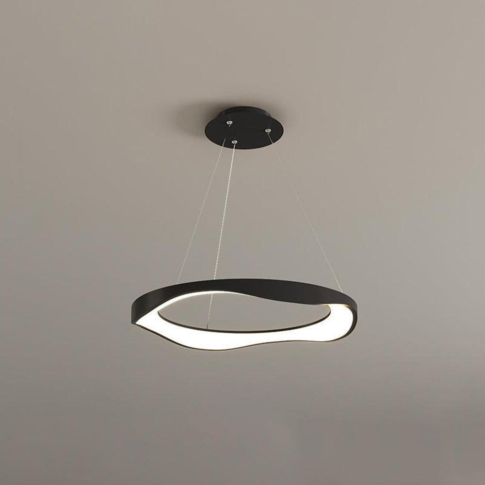 Arisha lampă suspendată Rond modern, negru/alb, Sufragerie