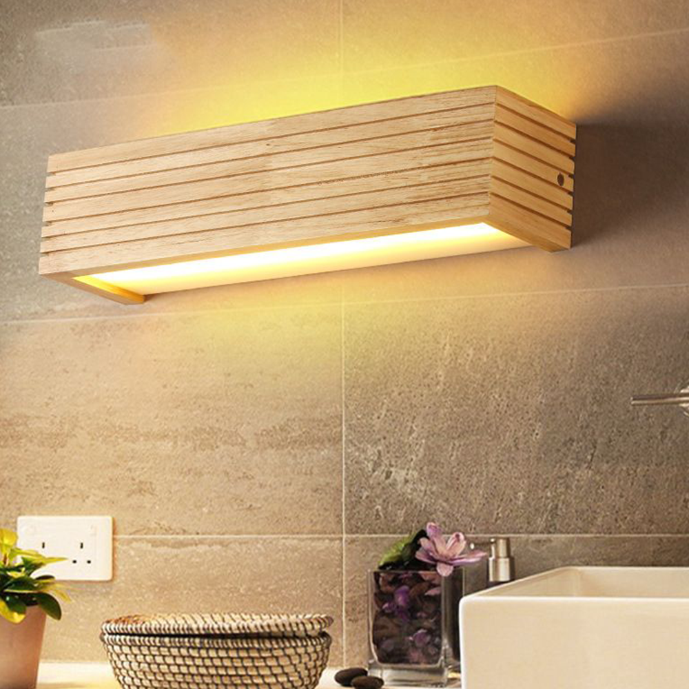 Muto aplică de perete pentru interior din lemn, modernă, LED, pentru dormitor