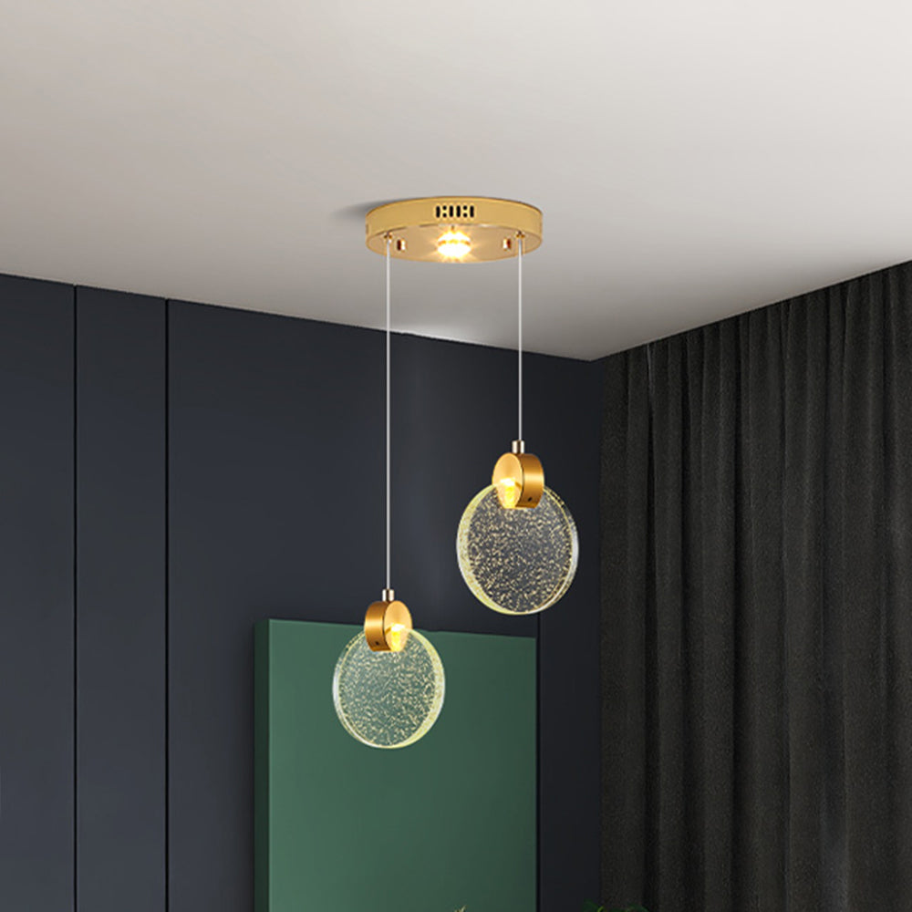 Kristy candelabru Circular Ripple Rotund din cristal auriu