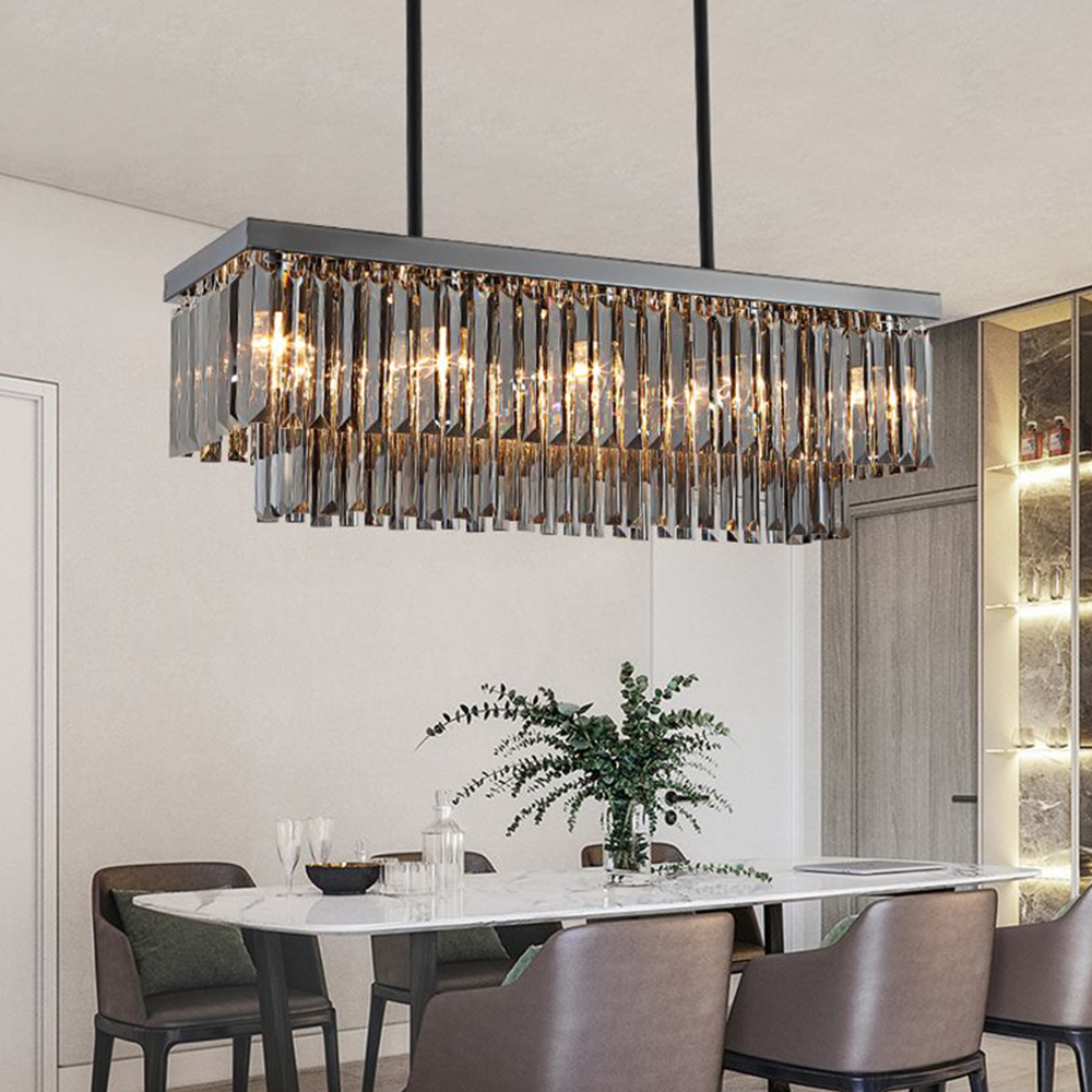 Kristy Design lampă suspendată Dreptunghiulară din metal, neagră