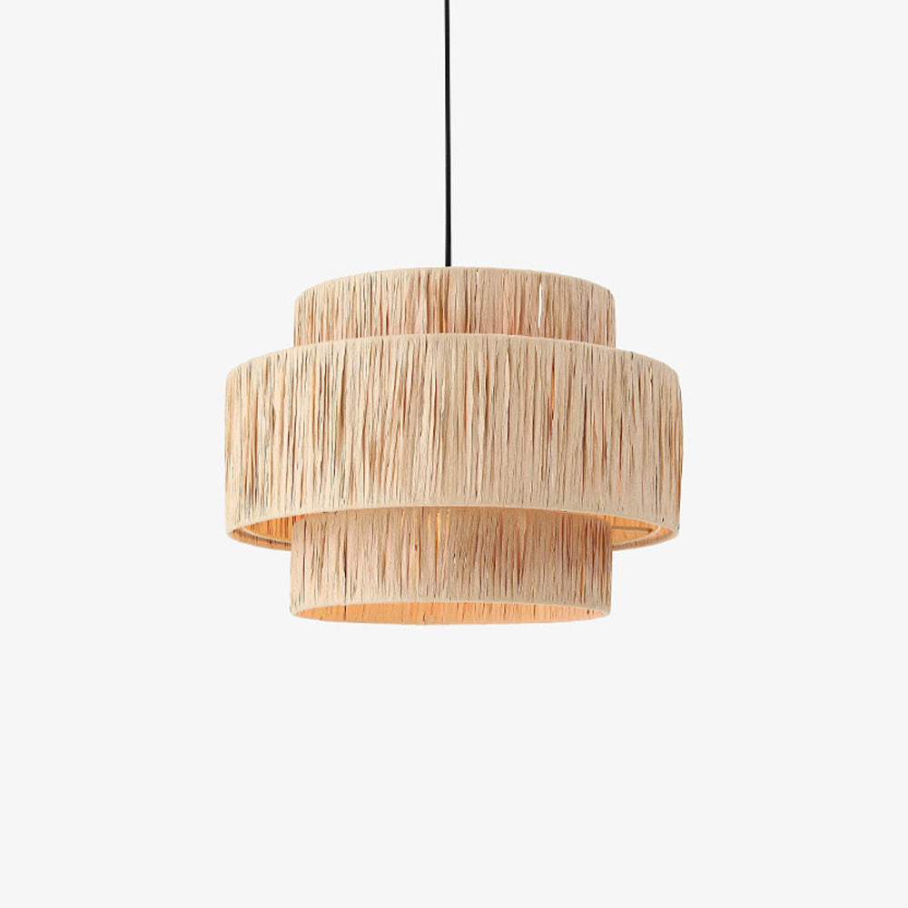 Muto lampă suspendată rustic boho din ratan, stil 3