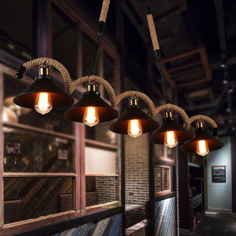 Epoch Vintage LED negru lampă suspendată metal Sufragerie/Cafeneală, pentru cafenea