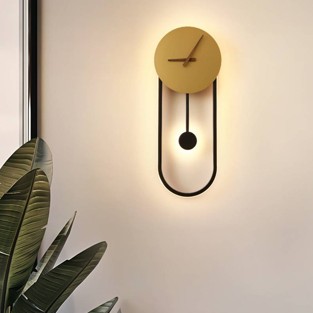 Arisha aplică de perete Nordic Clock, aur și negru