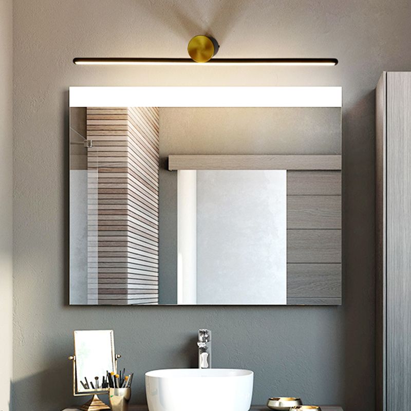 Arisha modern metal Linear oglindă oglindă aplică de perete, negru/alb