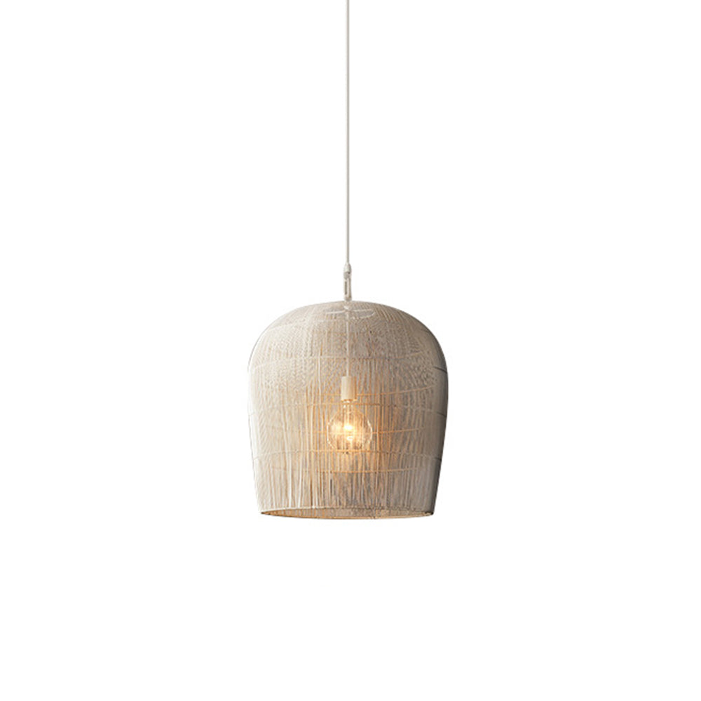 Ritta Wabi Sabi lampă suspendată cu ratan/metal, negru/alb