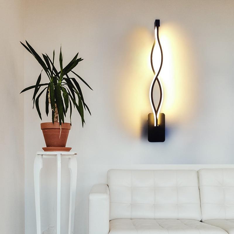 Arisha val modern Simple aplică de perete, alb & negru