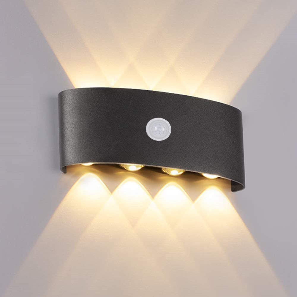Ray modern Simplu metal/ Fixtures Up And Down LED Light aplică de perete, negru/alb