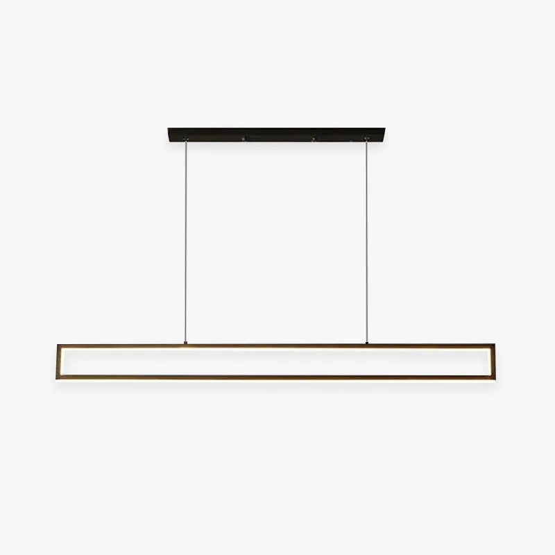 Arisha lampă suspendată neagră din metal, modernă, verticală, dreptunghiulară