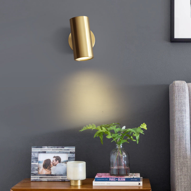 Aria aplică de Perete Spotlight Cilindric metal, Aur/negru