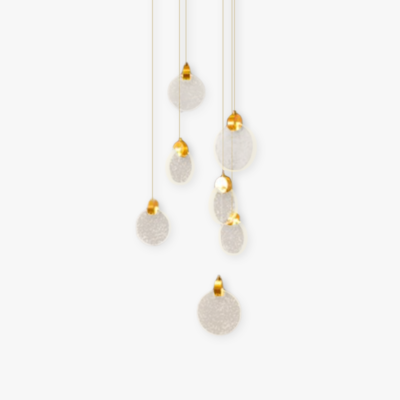 Kristy candelabru Circular Ripple Rotund din cristal auriu