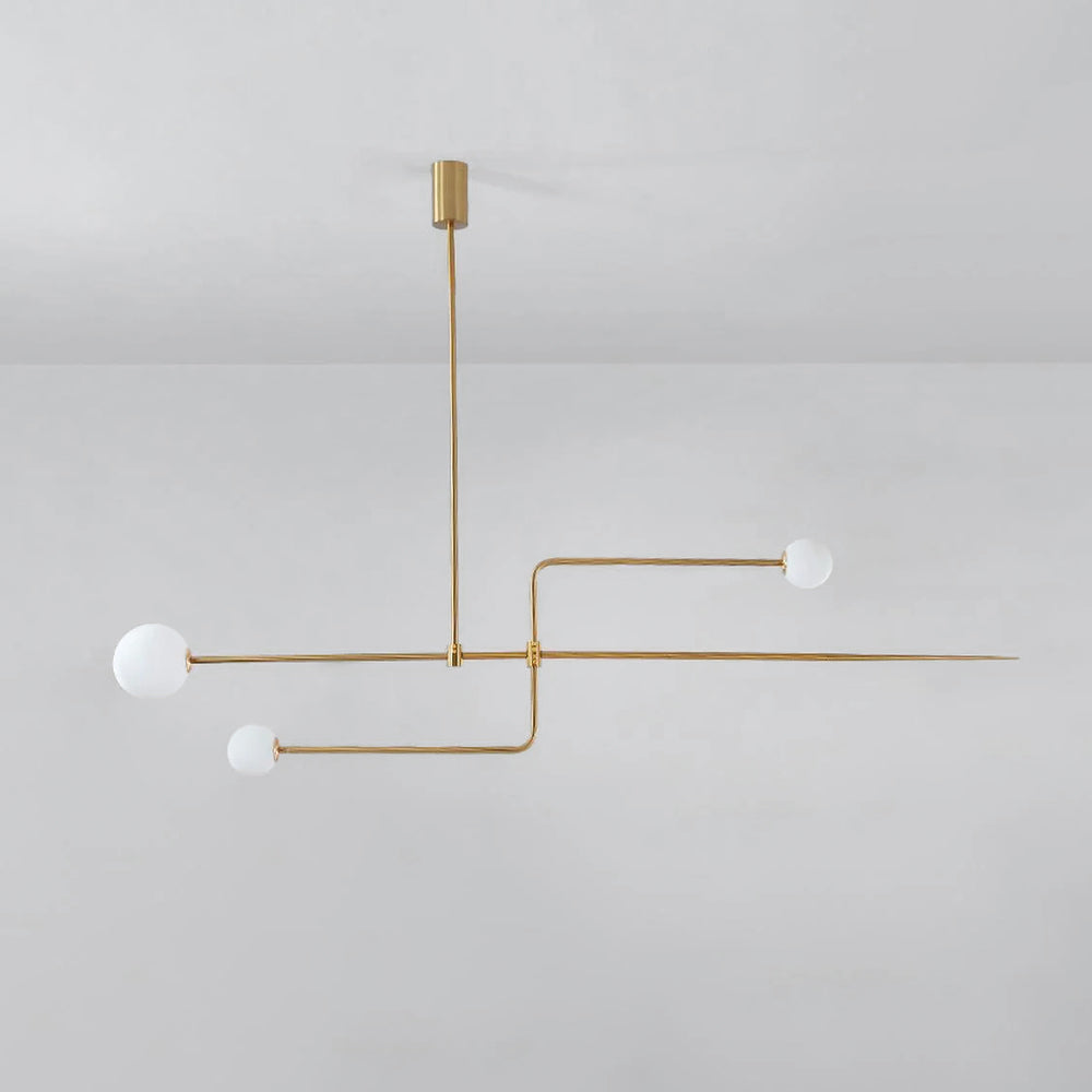 Arisha minimalist Linear Mobile lampă suspendată, neagră
