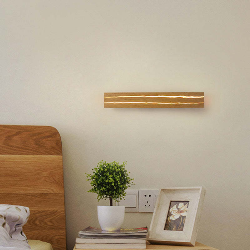 Muto Rotatable Crackle Nature lemn Board LED aplică de perete