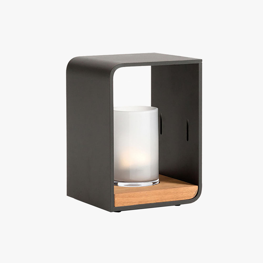Ray lampadar minimalist Cuboid Solar pentru exterior negru