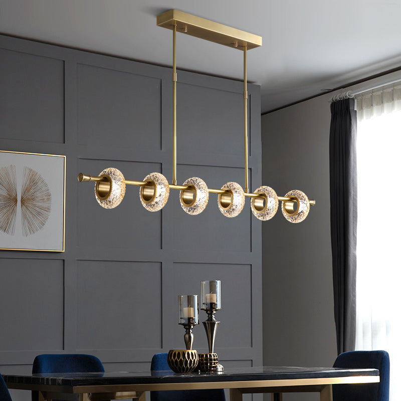 Kristy modern de lux lampă suspendată metal/sticlă aurie