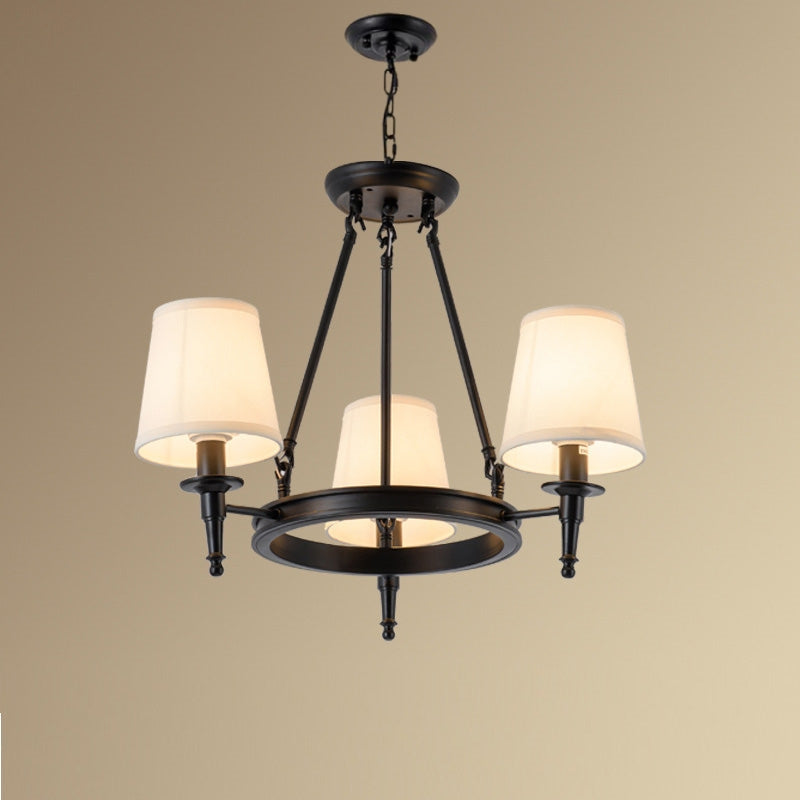Silva candelabru  vintage din metal și țesătură, culoare neagră/cupru