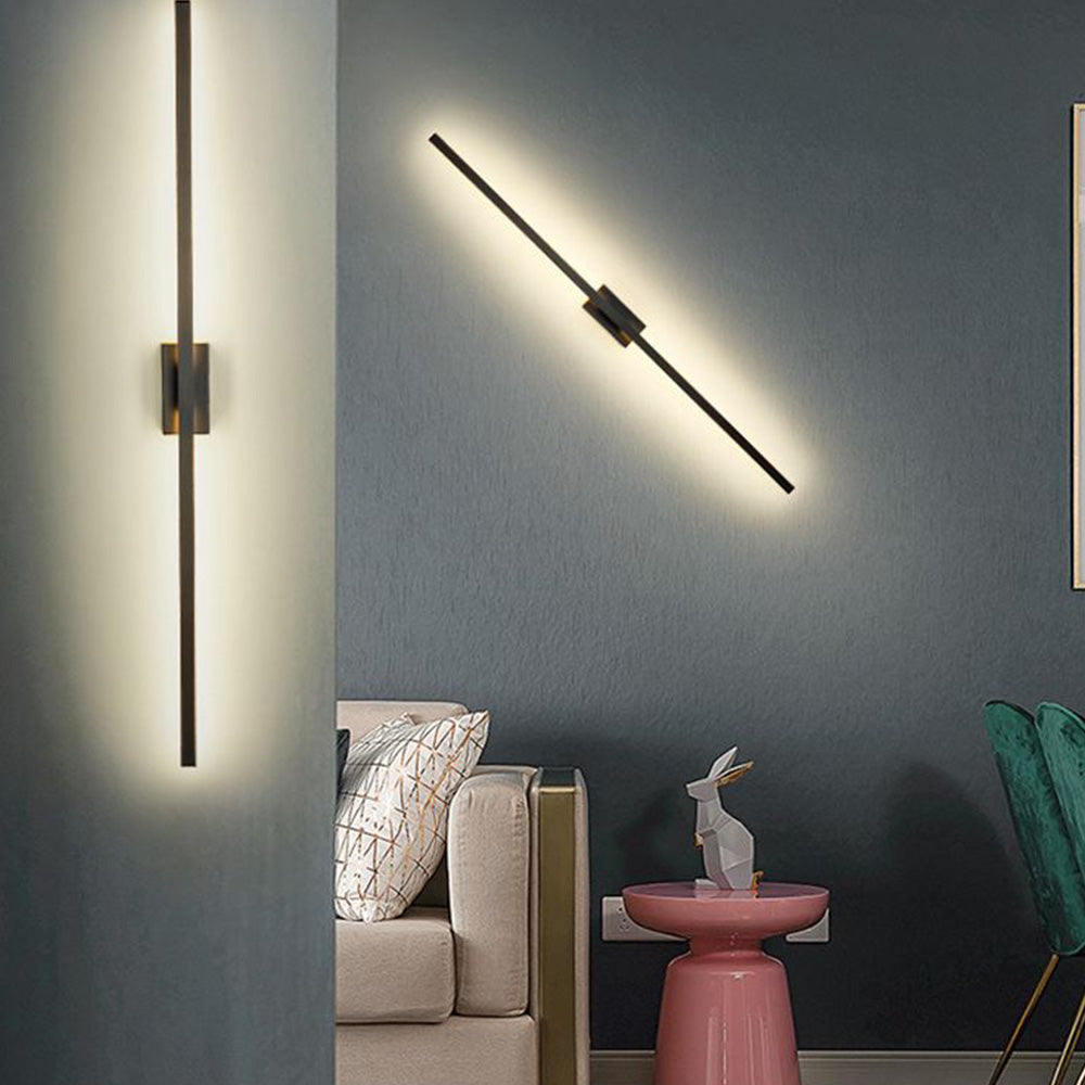 Arisha aplică de perete minimalist Bar negru metal