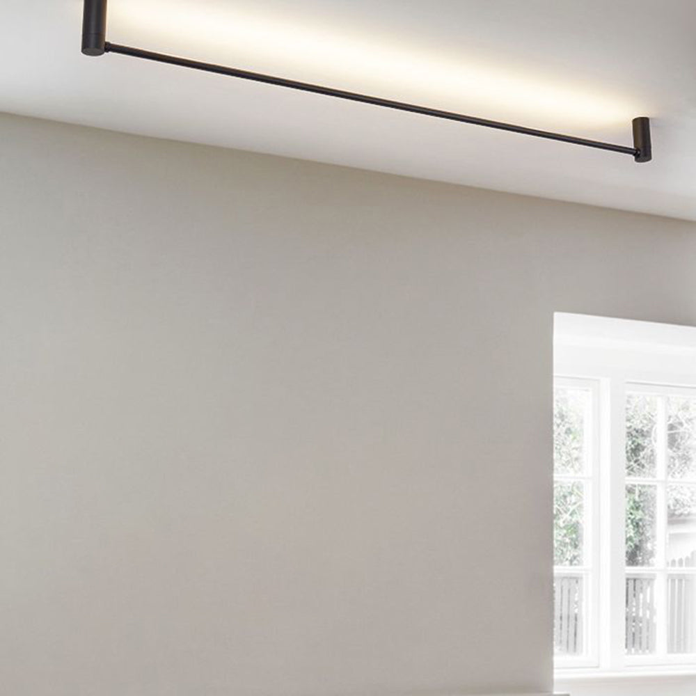 Arisha plafonieră aplicată neagră, minimalistă, liniară, pentru hol