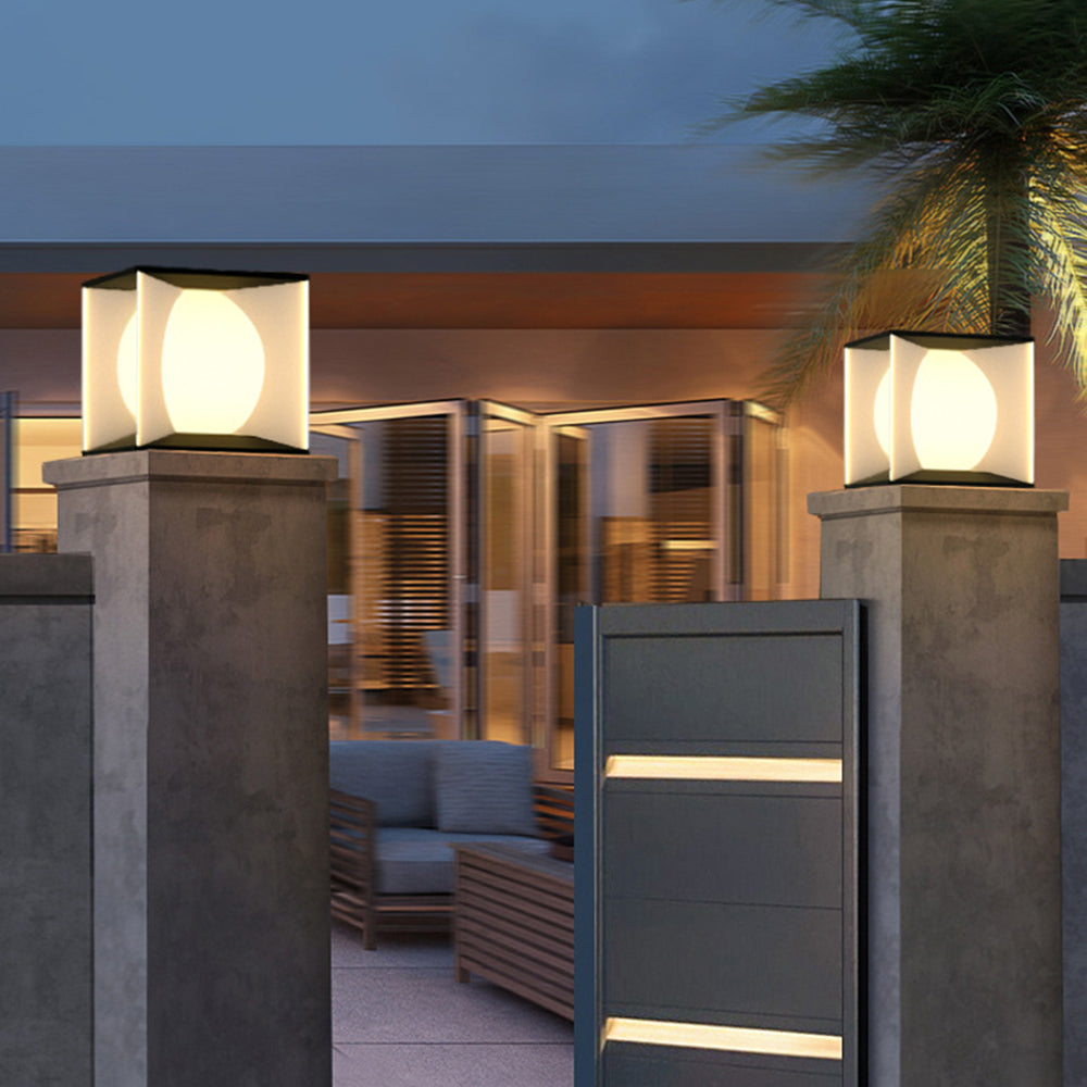 Ray modern Moon Outdoor Pier-Mount Pillar Light