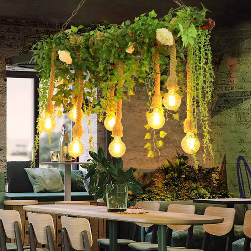 Ritta lampă suspendată decorativă din metal natural/sticlă, culoarea verde