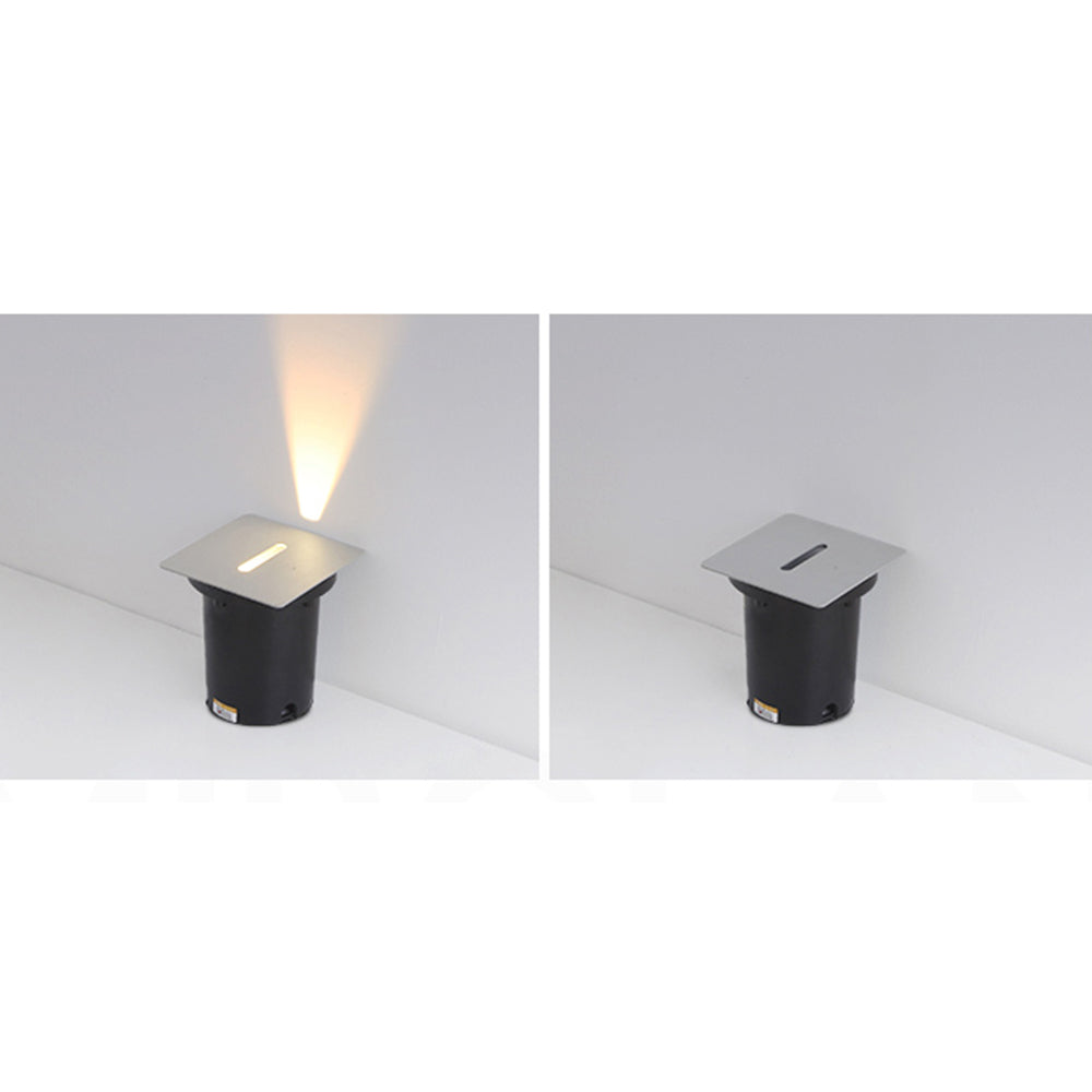Ray modern metal Pătrat/Rund Lumina pentru Terasă/Scări pentru exterior, negru