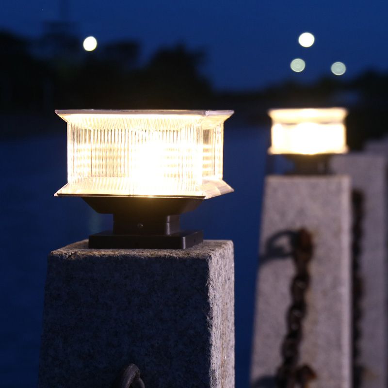 Ray corp de iluminat pentru exterior negru din metal, contemporan, LED, dreptunghiular