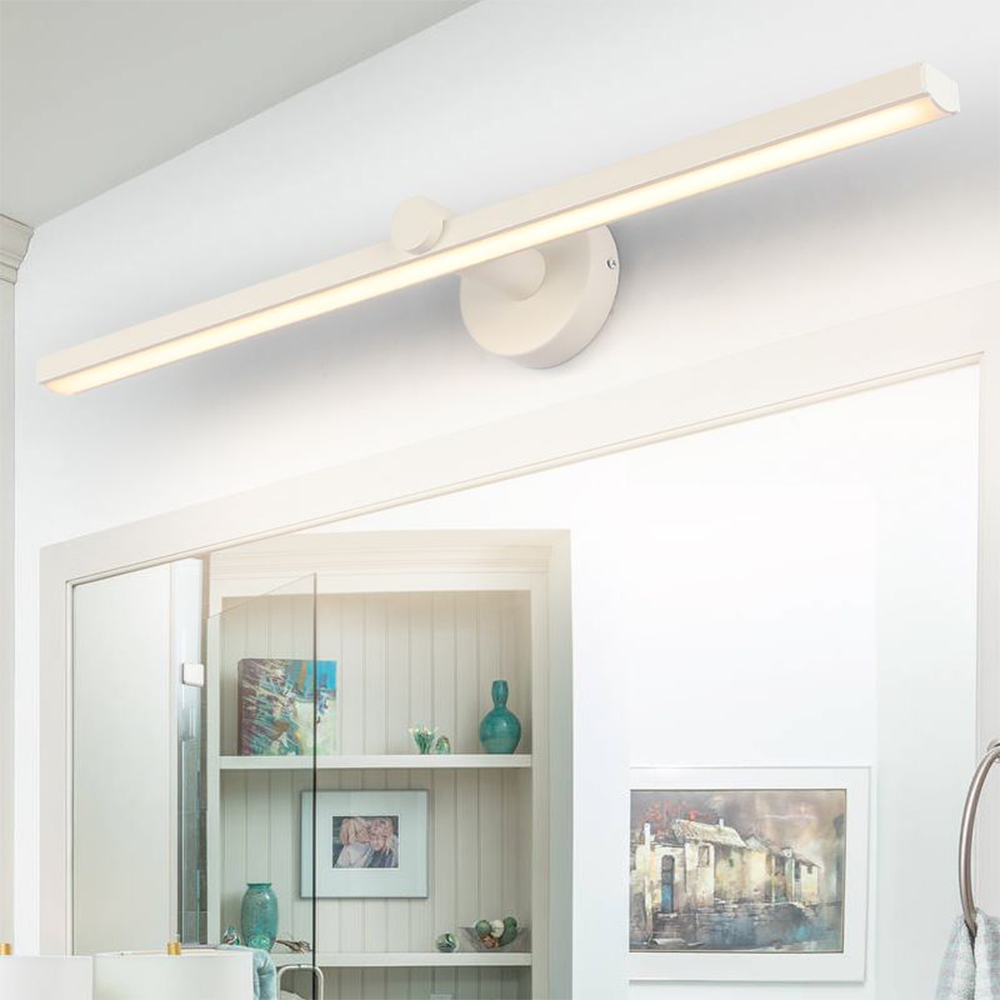 Arisha aplică de perete minimalistă cu față din oglindă, alb