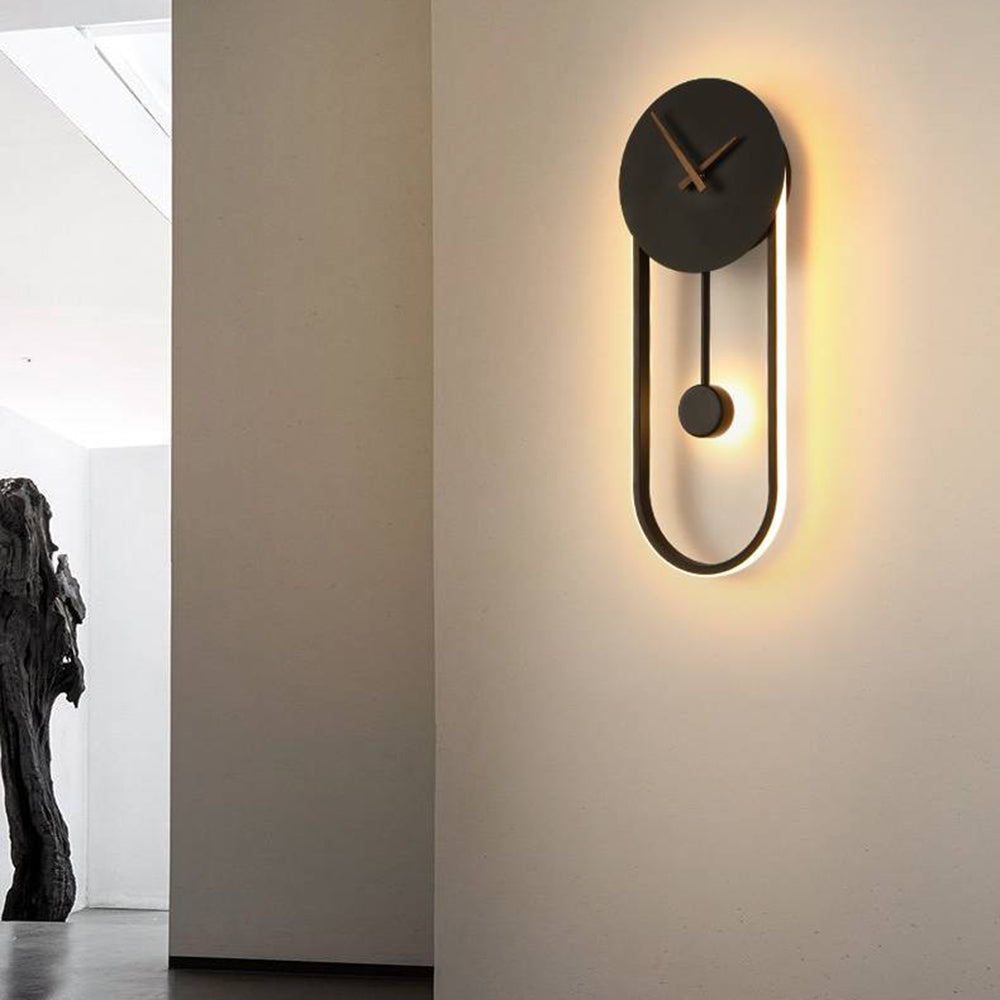 Arisha aplică de perete Nordic Clock, aur și negru