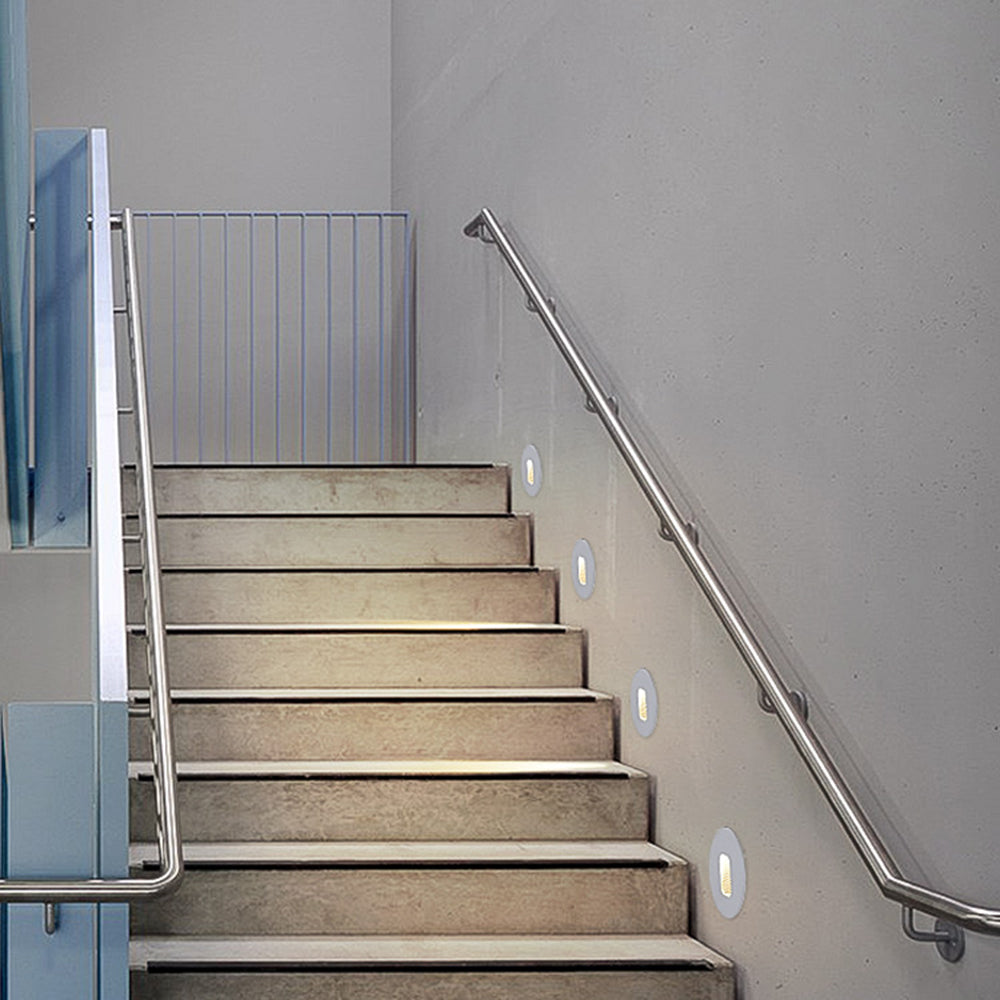 Ray modern metal Pătrat/Rund Lumina pentru Terasă/Scări pentru exterior, negru