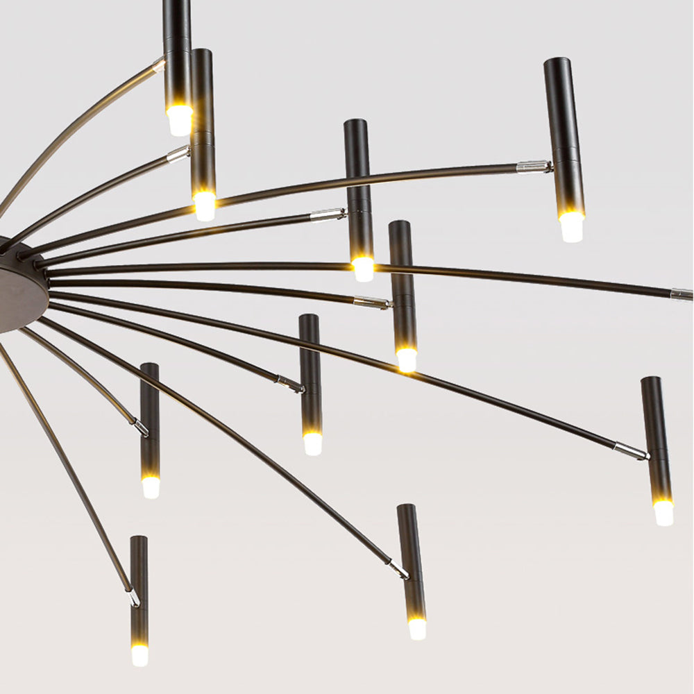 Arisha modern Blown Linear metal Multi-heads candelabru