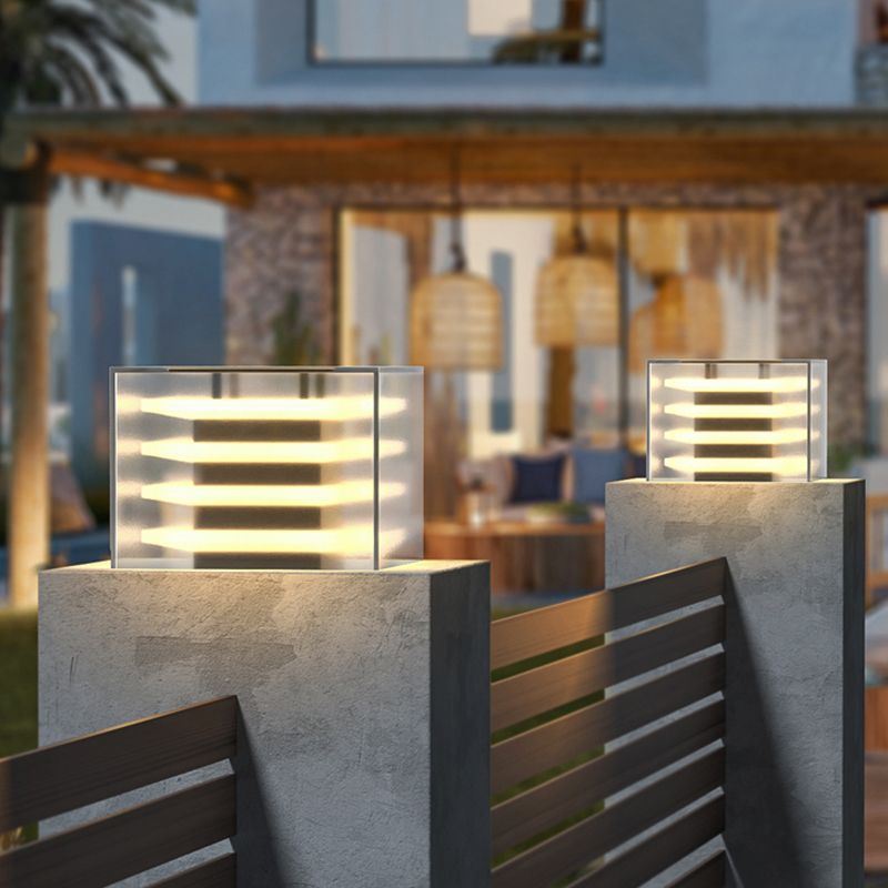 Ray lampă de perete pentru exterior modernă dreptunghiulară din metal solar, negru