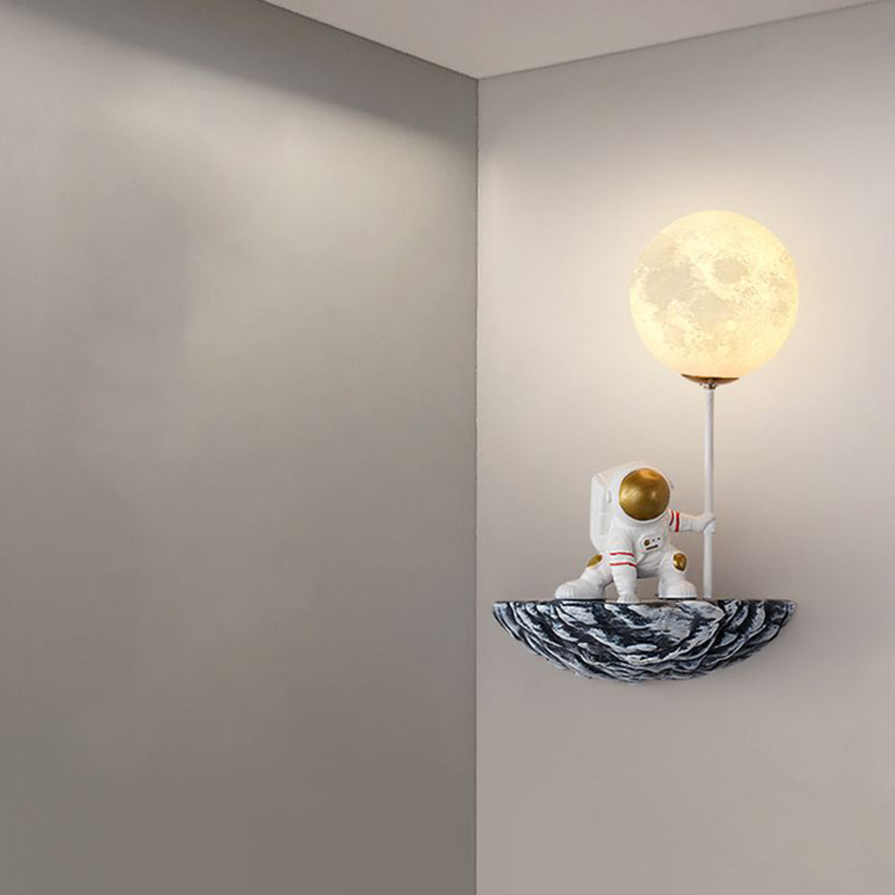 Aria aplică de perete Decorativă Astronaut sticlă, alb/Albastru-alb